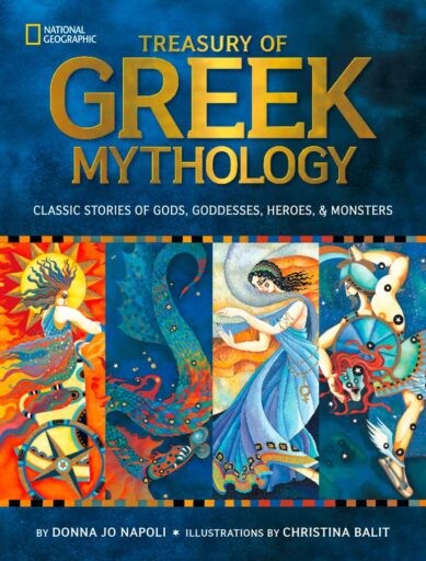 Coperta carti despre mitologia greaca: Treasury of Greek Mythology